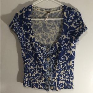Free People Knit Button up Sweater
